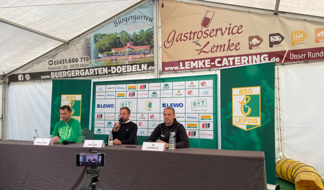 Pressekonferenz vor dem Spiel DFB Sachsenpokal