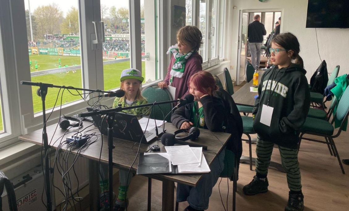 Kinder machen Radio - Regionalligaspiel der BSG Chemie Leipzig