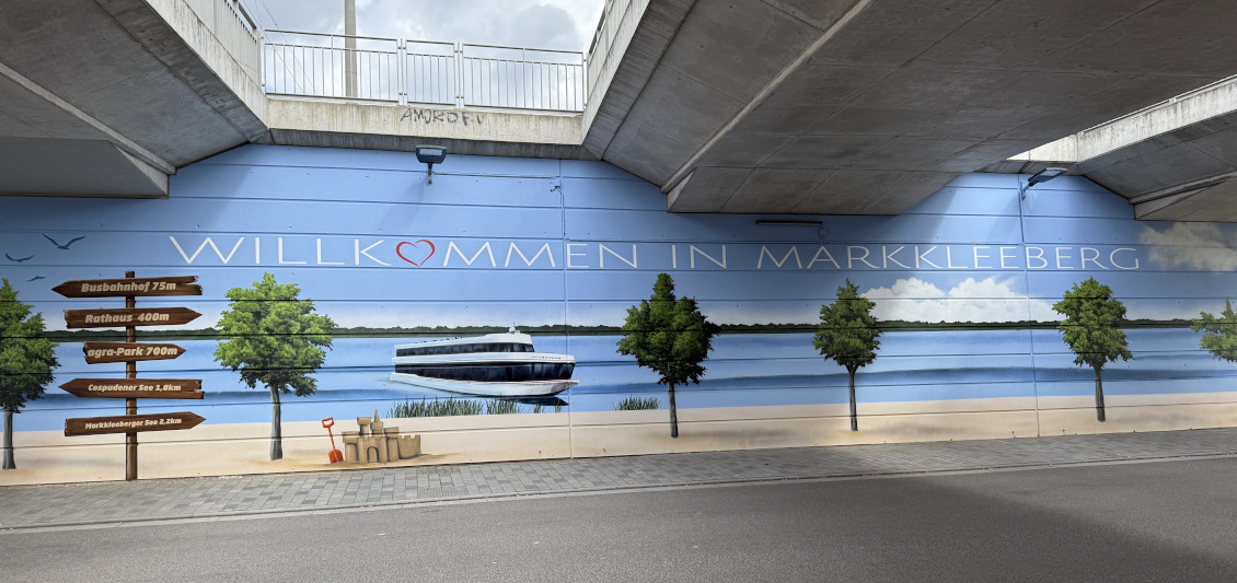 Neues XXL-Graffito am Bahnhof Markkleeberg